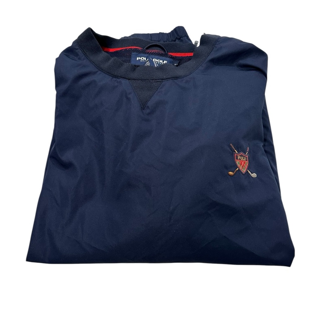 Vintage Ralph Lauren Polo Golf Navy Blue Windbreaker Mens Size Large